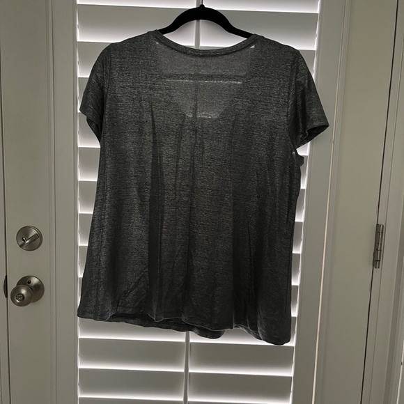 Eileen Fisher Sparkly Silver Top - Picture 2 of 3